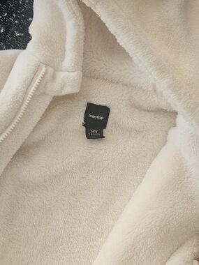 GAP Baby Cream Sherpa Hooded Zip Jacket
